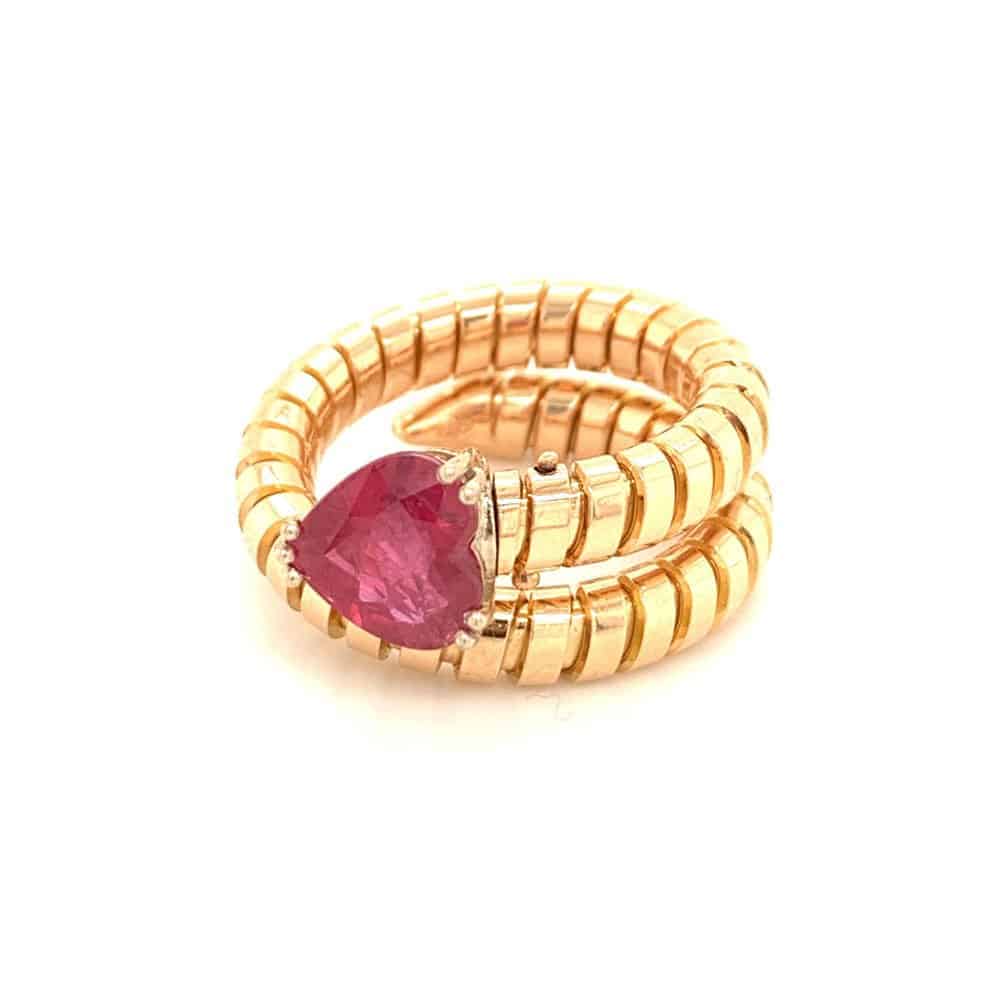 Anello Rubino Cuore