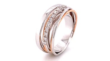 Anello fili bicolore