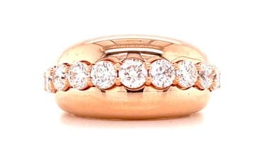 Riviera in oro rosa con diamanti