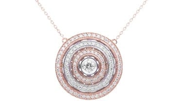 Girocollo in oro bianco e rosa