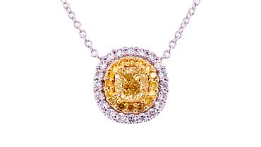 Pendente con diamanti fancy color yellow